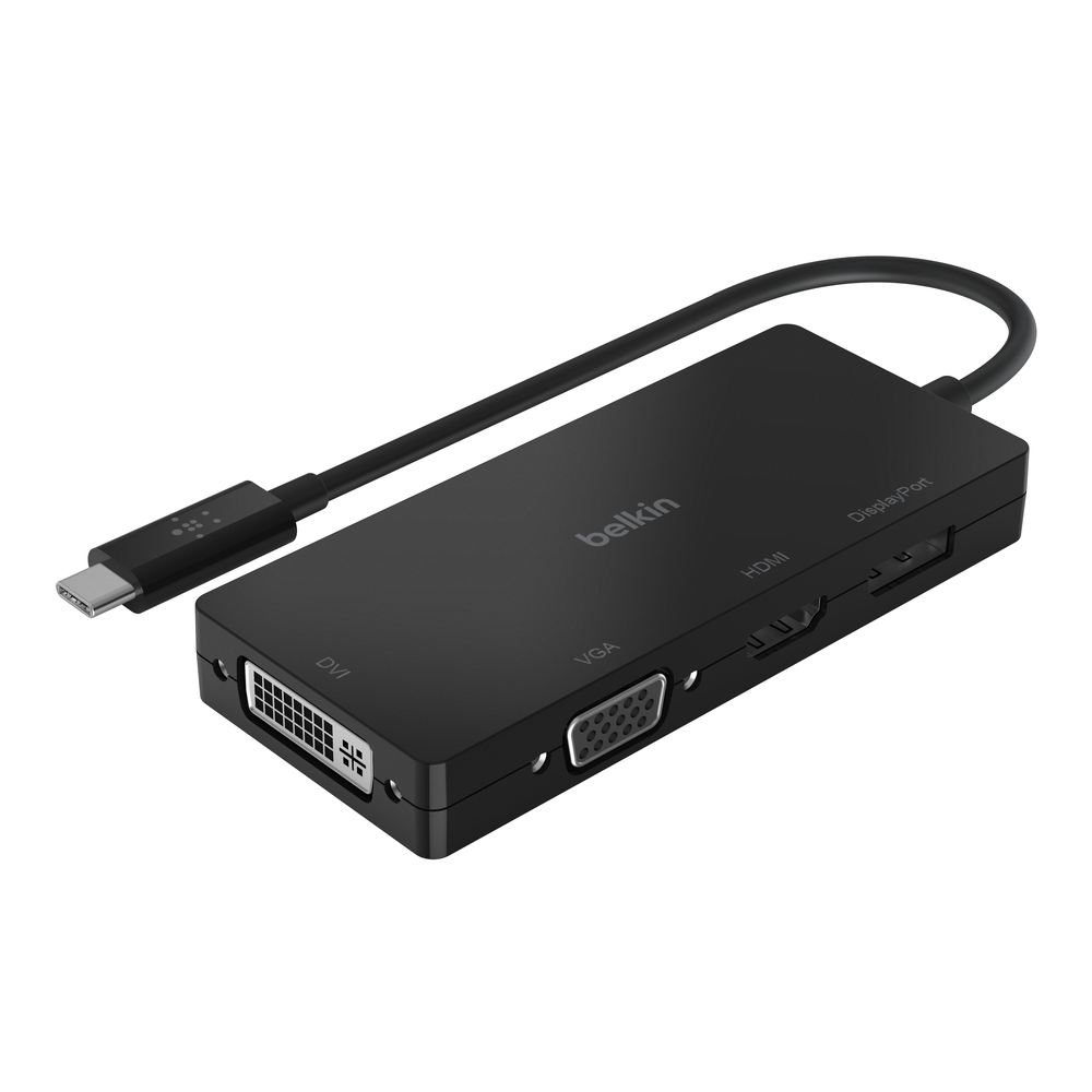 Adaptador USB-C a Multipuerto HDMI, VGA, DisplayPort y DVI de Belkin - Rossellimac