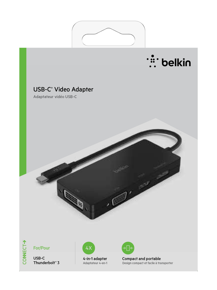 Adpatador multipuerto USB C 4en1 de Belkin – Rossellimac