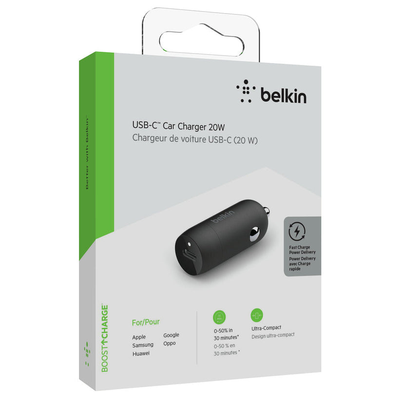 Cargador para coche USB-C de 20W de Belkin - Rossellimac