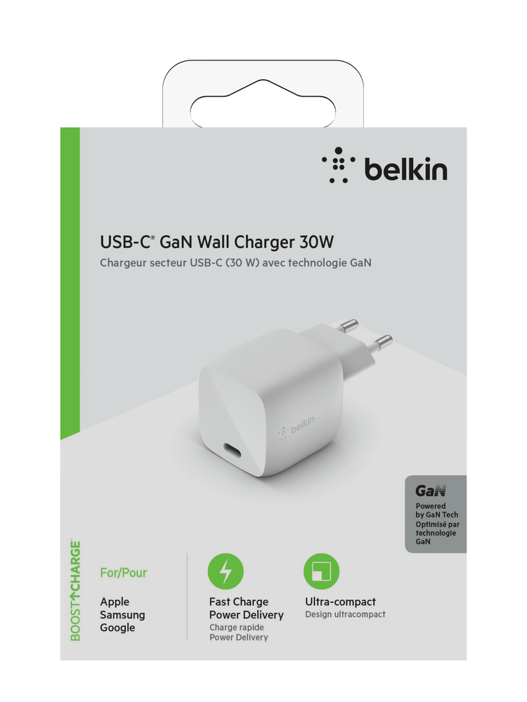 Adaptador 30W USB-C con carga rápida de Belkin - Rossellimac