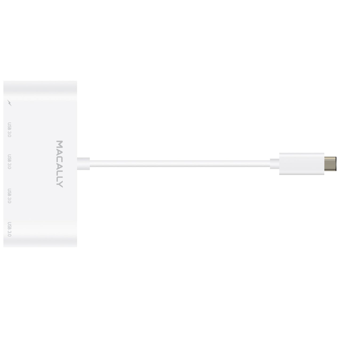 Adaptador USB-C 3.1 a cuatro puertos USB-A y un puerto USB-C de Macally - Rossellimac