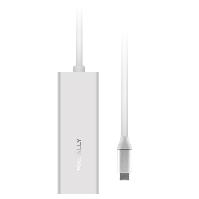 Adaptador USB-C a HDMI 4K, USB-C, Ethernet, y tres puertos USB-A de Macally - Rossellimac