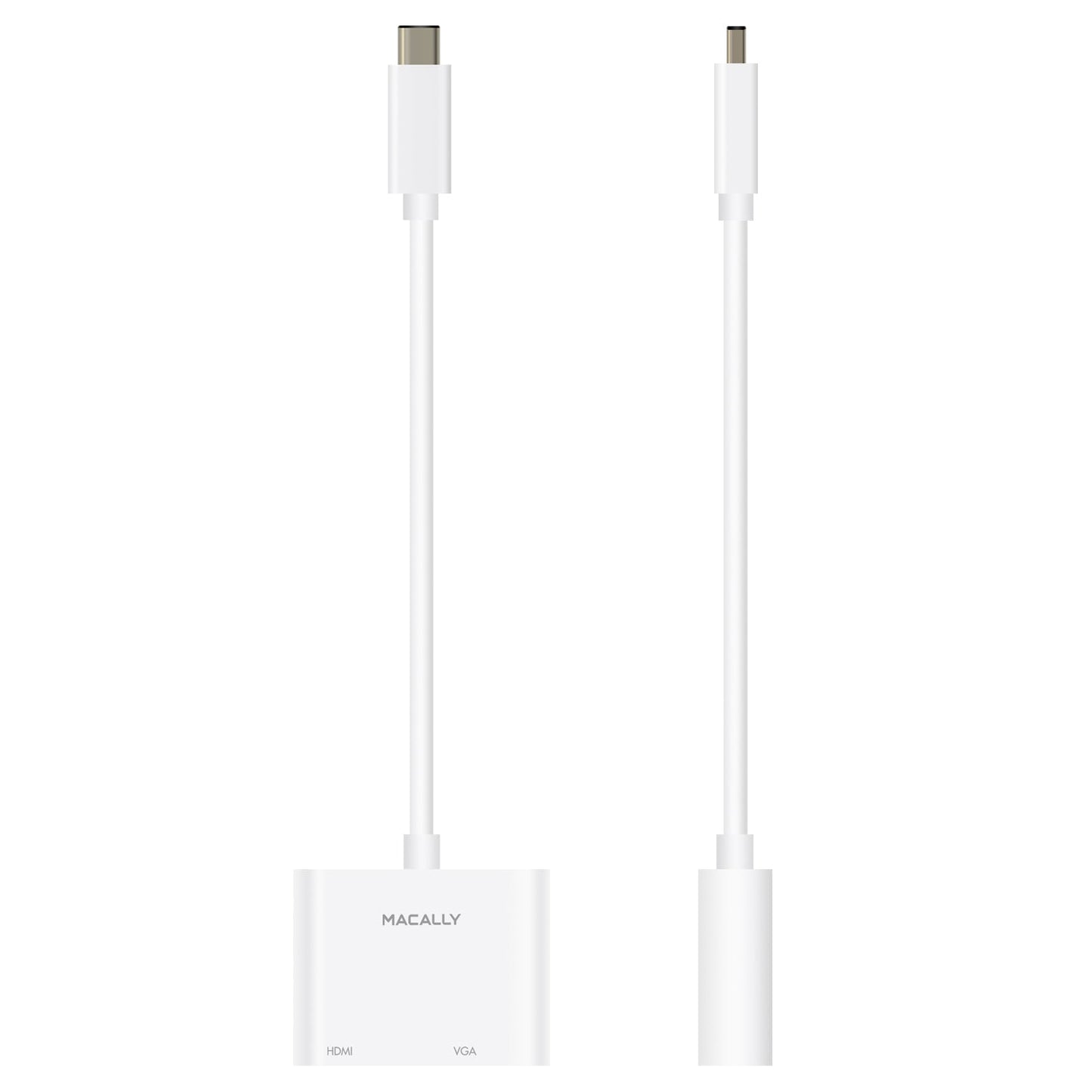 Adaptador USB-C a HDMI y VGA compatible 4K de Macally - Rossellimac