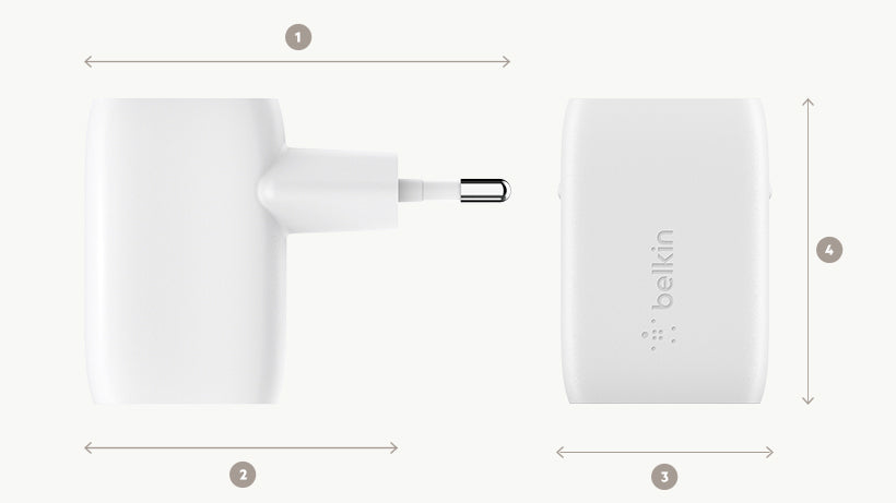 Adaptador 60W USB-C con carga rápida de Belkin - Rossellimac